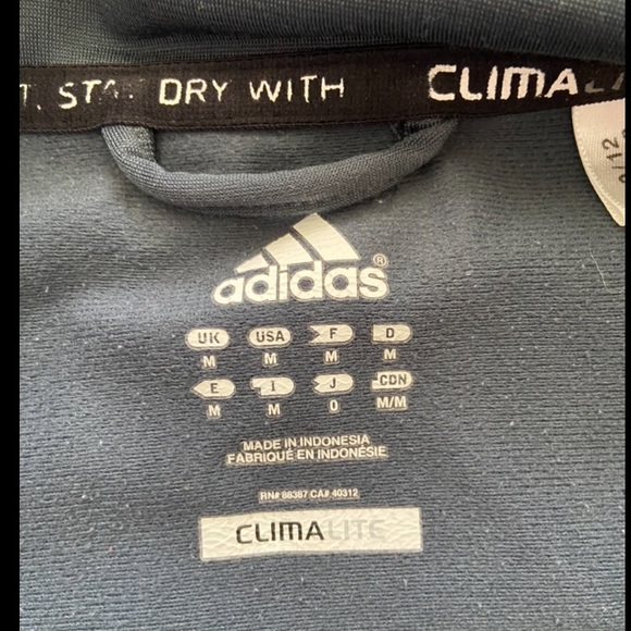 Adidas Red & Grey men’s climalite zip up size M - Picture 3 of 3